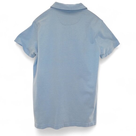 Quicksilver Men's Festival Light Powder Pastel Sky Blue Short Sleeve Polo Size L - Picture 2 of 6